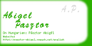 abigel pasztor business card